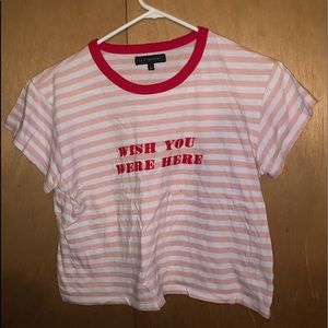 WISH YOU WERE HERE crop top, large, worn 2-3 times